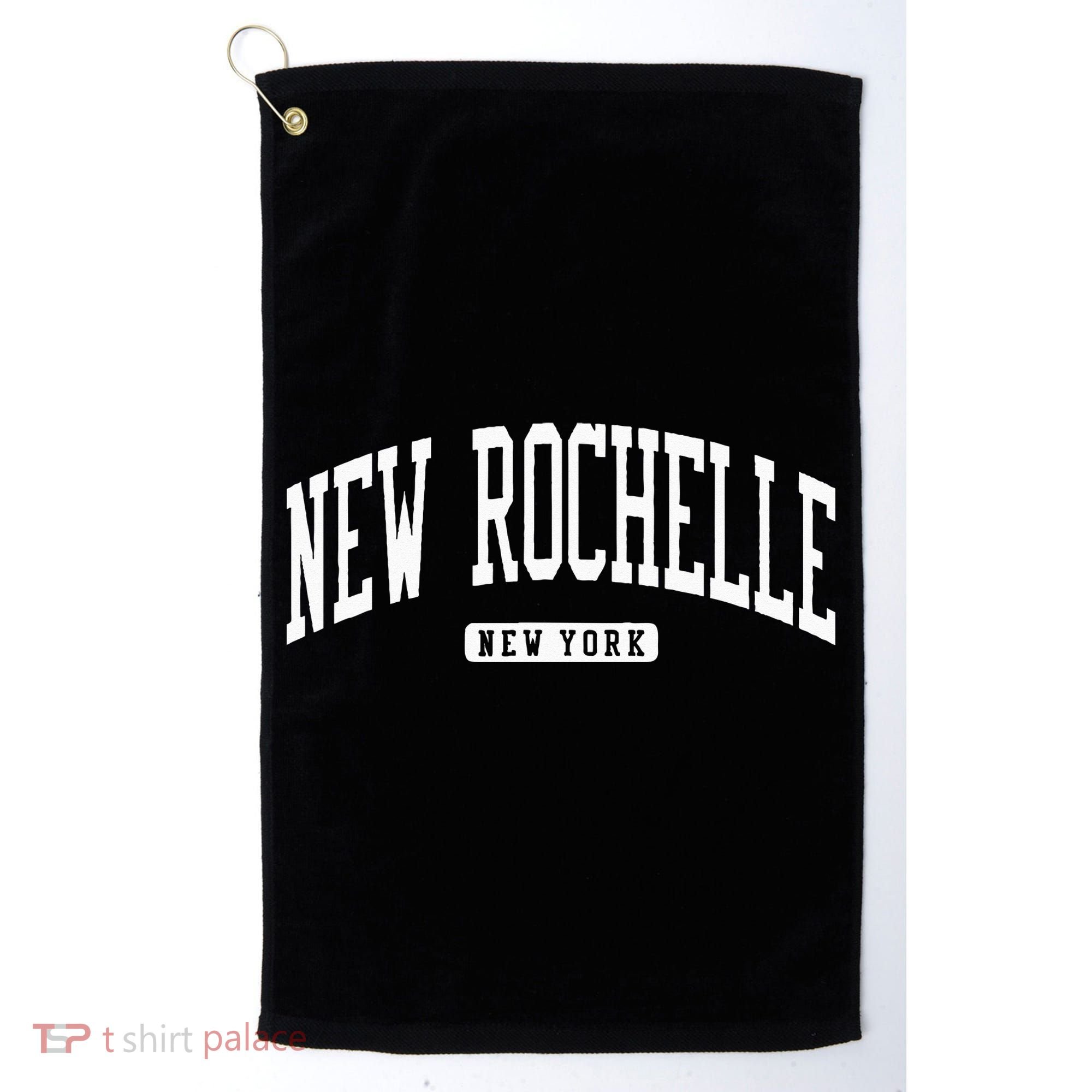 New Rochelle New York NY College University Style Golf Towel