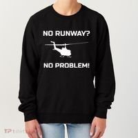 No Runway No Problem Funny Helicopter Pilot Women's Sweatshirt thumb 0