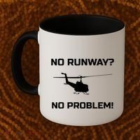 No Runway No Problem Funny Helicopter Pilot Coffee Mug thumb 2