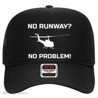 No Runway No Problem Funny Helicopter Pilot Hat thumb 0
