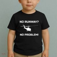 No Runway No Problem Funny Helicopter Pilot Toddler T-Shirt thumb 2