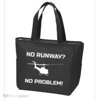 No Runway No Problem Funny Helicopter Pilot Tote Bag thumb 3