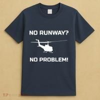 No Runway No Problem Funny Helicopter Pilot T-Shirt thumb 4