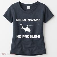 No Runway No Problem Funny Helicopter Pilot Women's T-Shirt thumb 0