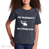 No Runway No Problem Funny Helicopter Pilot Kids T-Shirt thumb 2