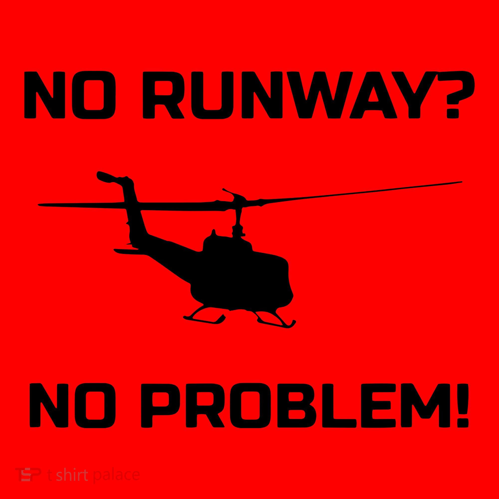 No Runway No Problem Funny Helicopter Pilot Santa Hat