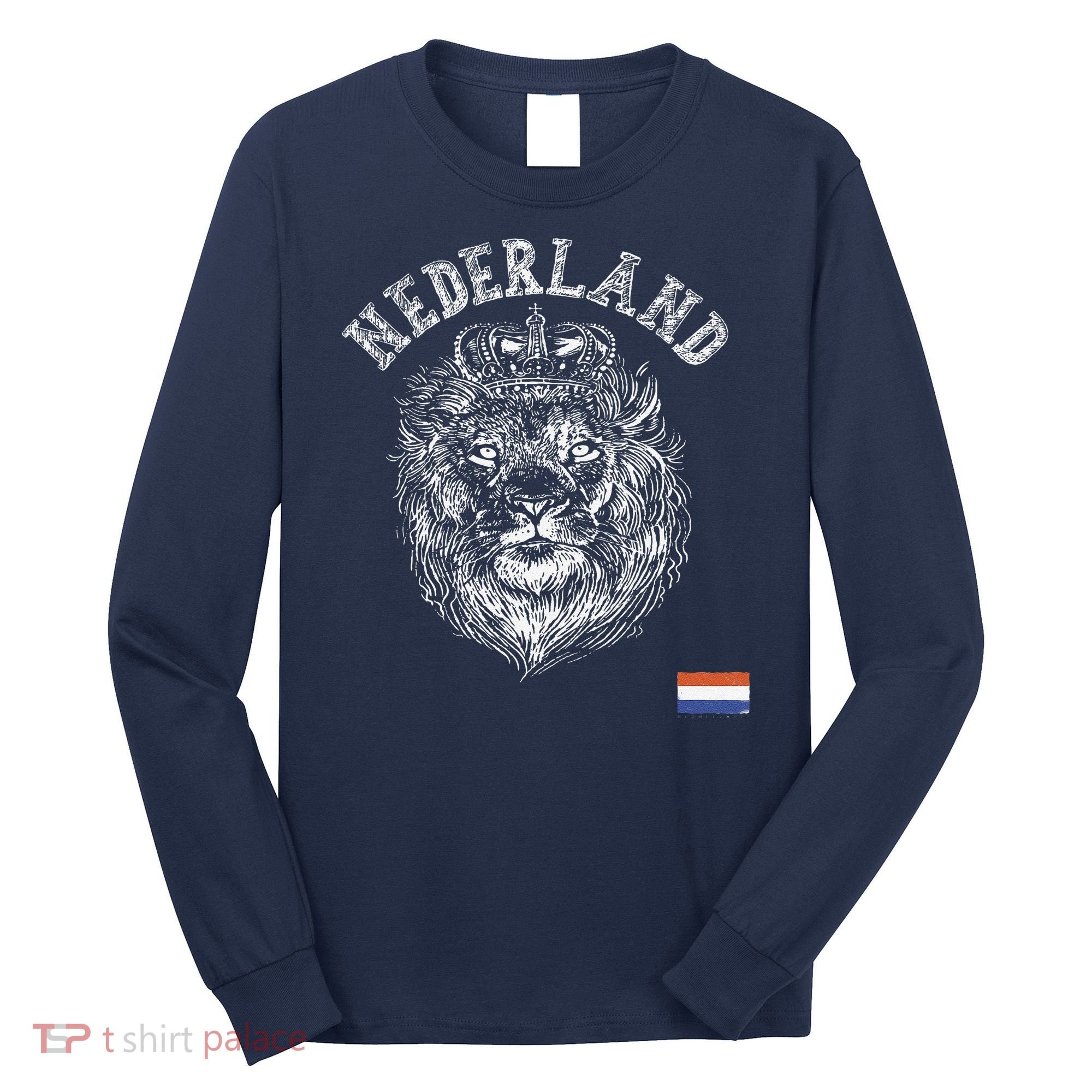 Nederland Reto Netherlands Lion Holland Dutch Long Sleeve Shirt