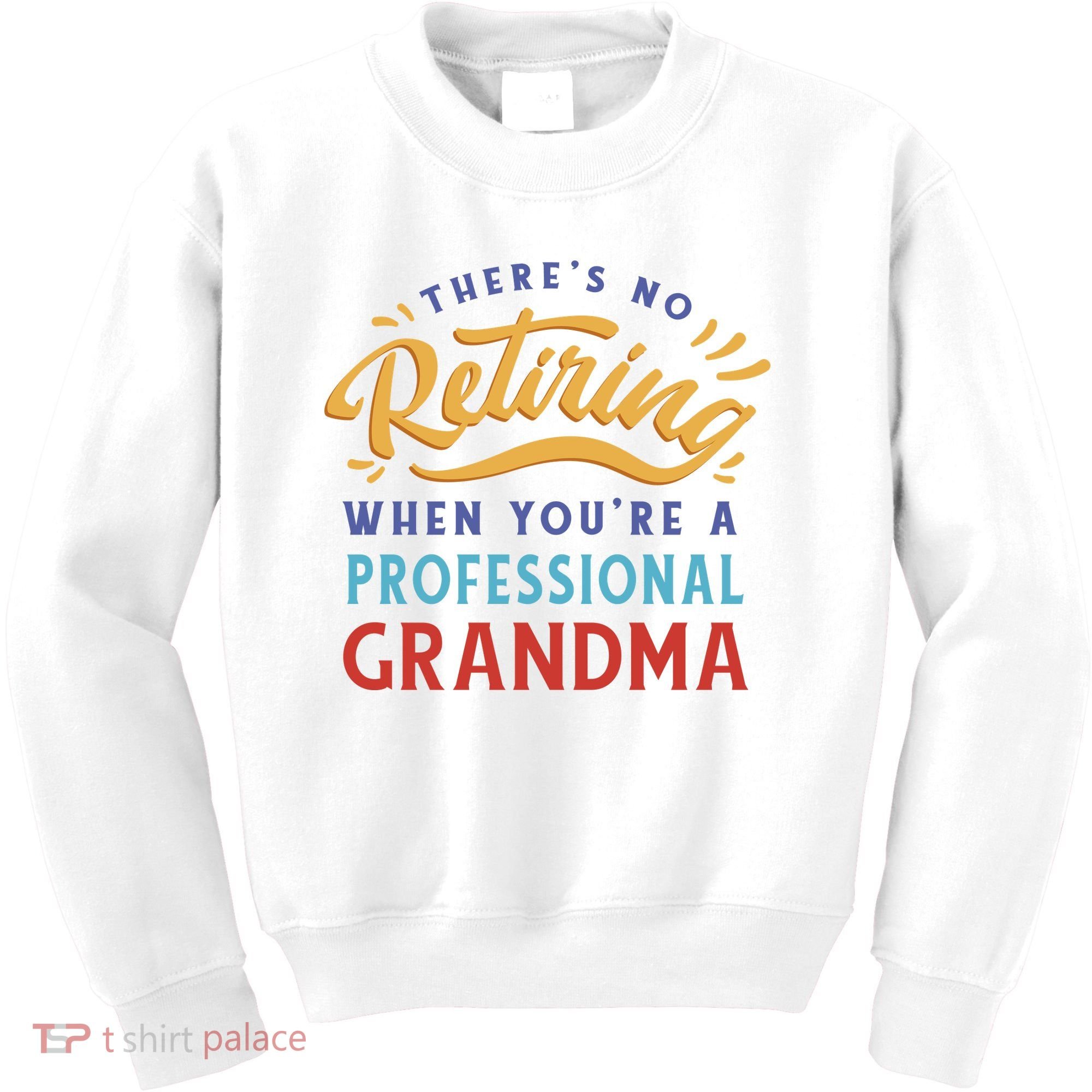 No Retiring Professional Grandma Funny Gift Kids Sweatshirt