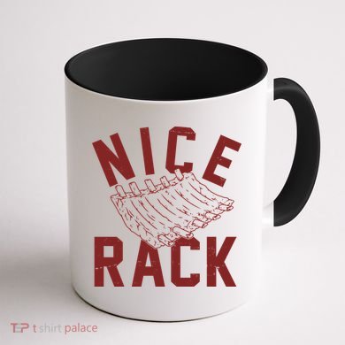 Nice Rack Ribs Bbq Lover Funny Coffee Mug back