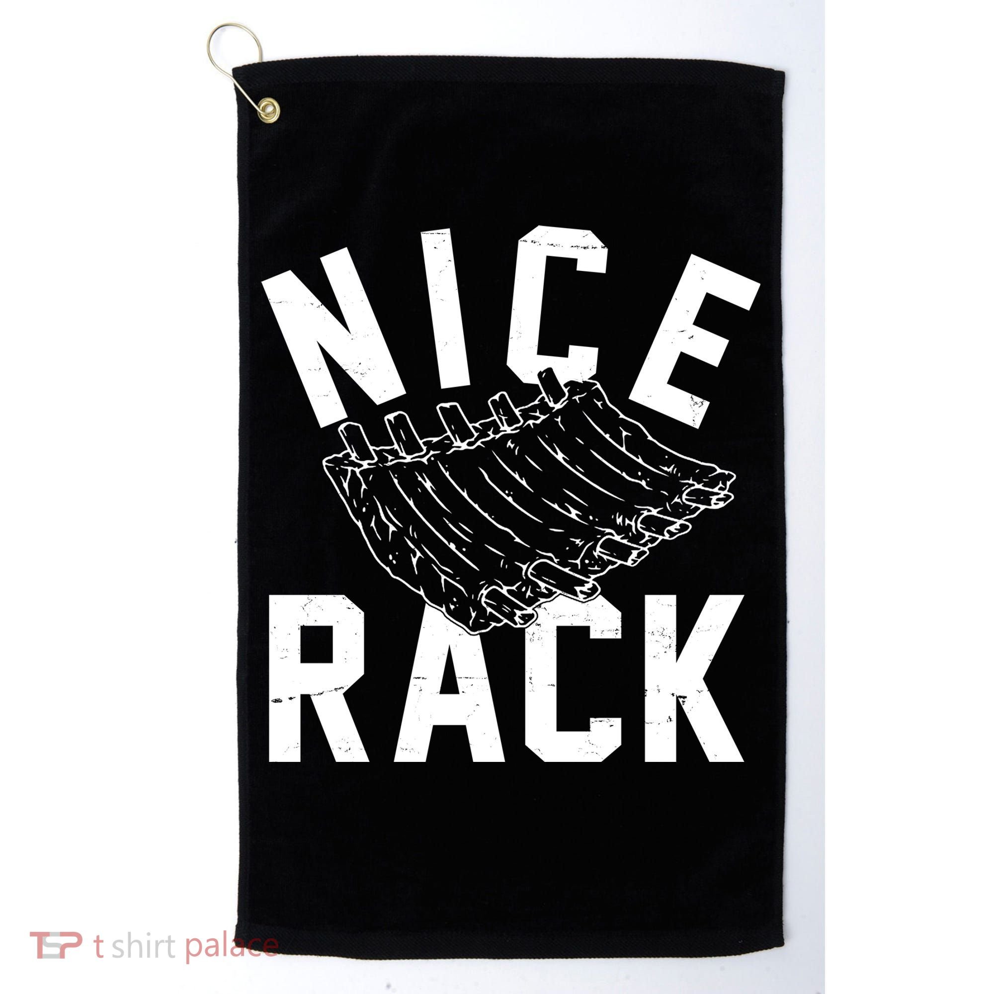 Nice Rack Ribs Bbq Lover Funny Golf Towel