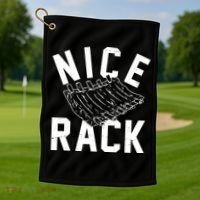 Nice Rack Ribs Bbq Lover Funny Golf Towel thumb 1