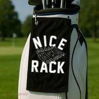 Nice Rack Ribs Bbq Lover Funny Golf Towel thumb 2