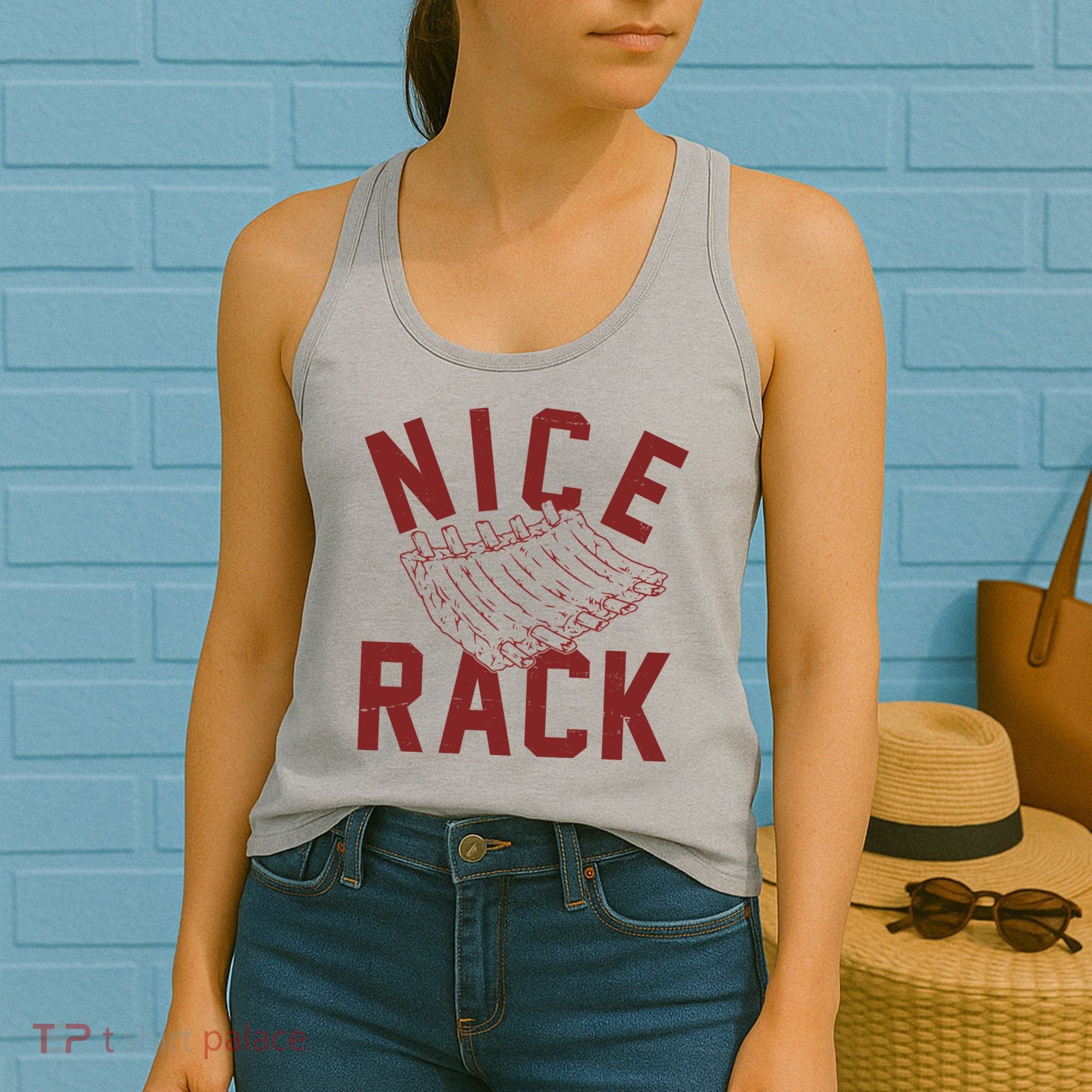 Nice Rack Ribs Bbq Lover Funny Women's Tank Top
