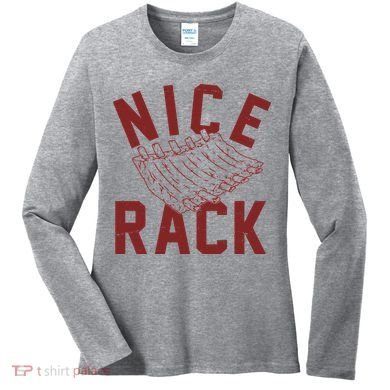 Nice Rack Ribs Bbq Lover Funny Women's Long Sleeve Shirt