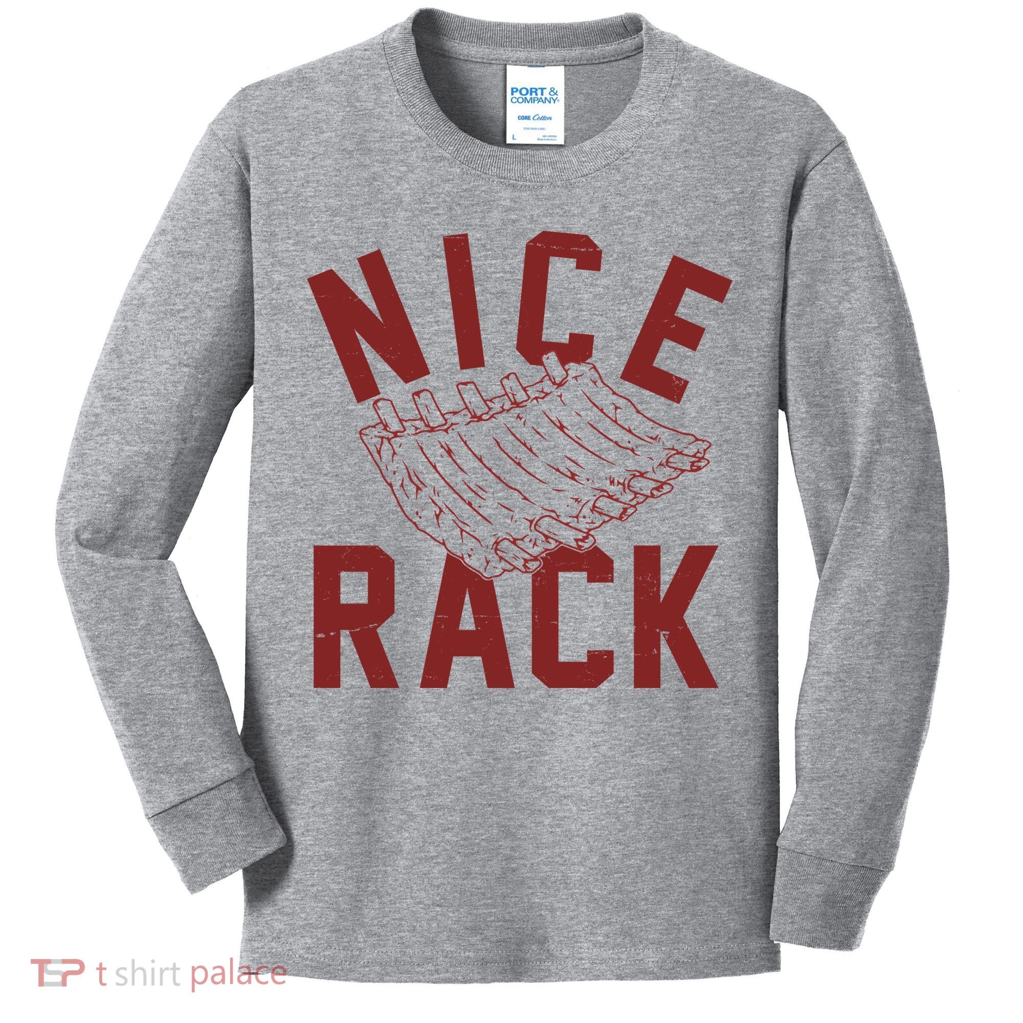 Nice Rack Ribs Bbq Lover Funny Kids Long Sleeve Shirt