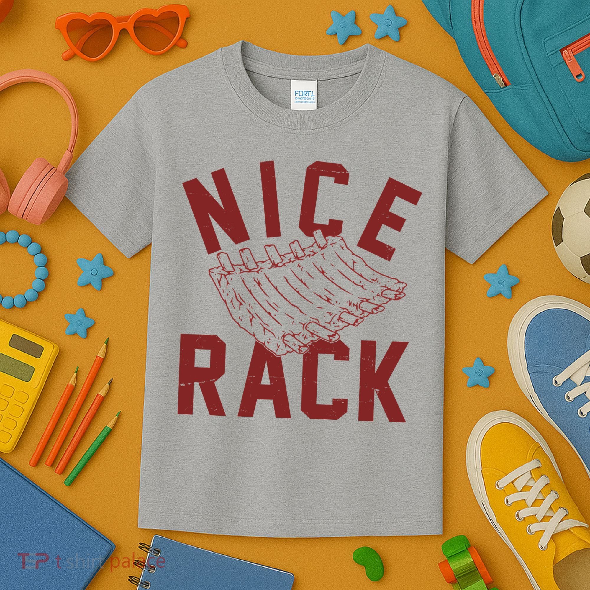 Nice Rack Ribs Bbq Lover Funny Kids T-Shirt