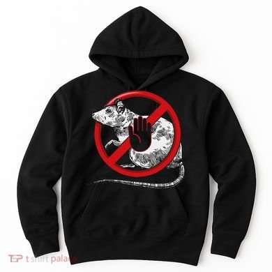 No Rat Sign Stop Snitching Pest Control Cool Novelty Graphic Hoodie