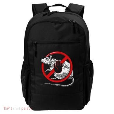 No Rat Sign Stop Snitching Pest Control Cool Novelty Graphic Backpack