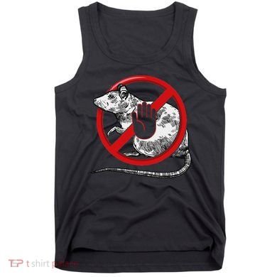 No Rat Sign Stop Snitching Pest Control Cool Novelty Graphic Tank Top