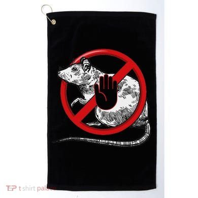No Rat Sign Stop Snitching Pest Control Cool Novelty Graphic Golf Towel