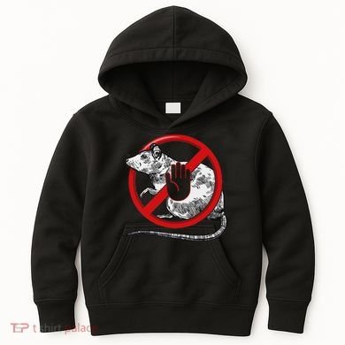 No Rat Sign Stop Snitching Pest Control Cool Novelty Graphic Kids Hoodie