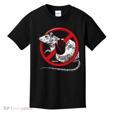 No Rat Sign Stop Snitching Pest Control Cool Novelty Graphic Kids T-Shirt