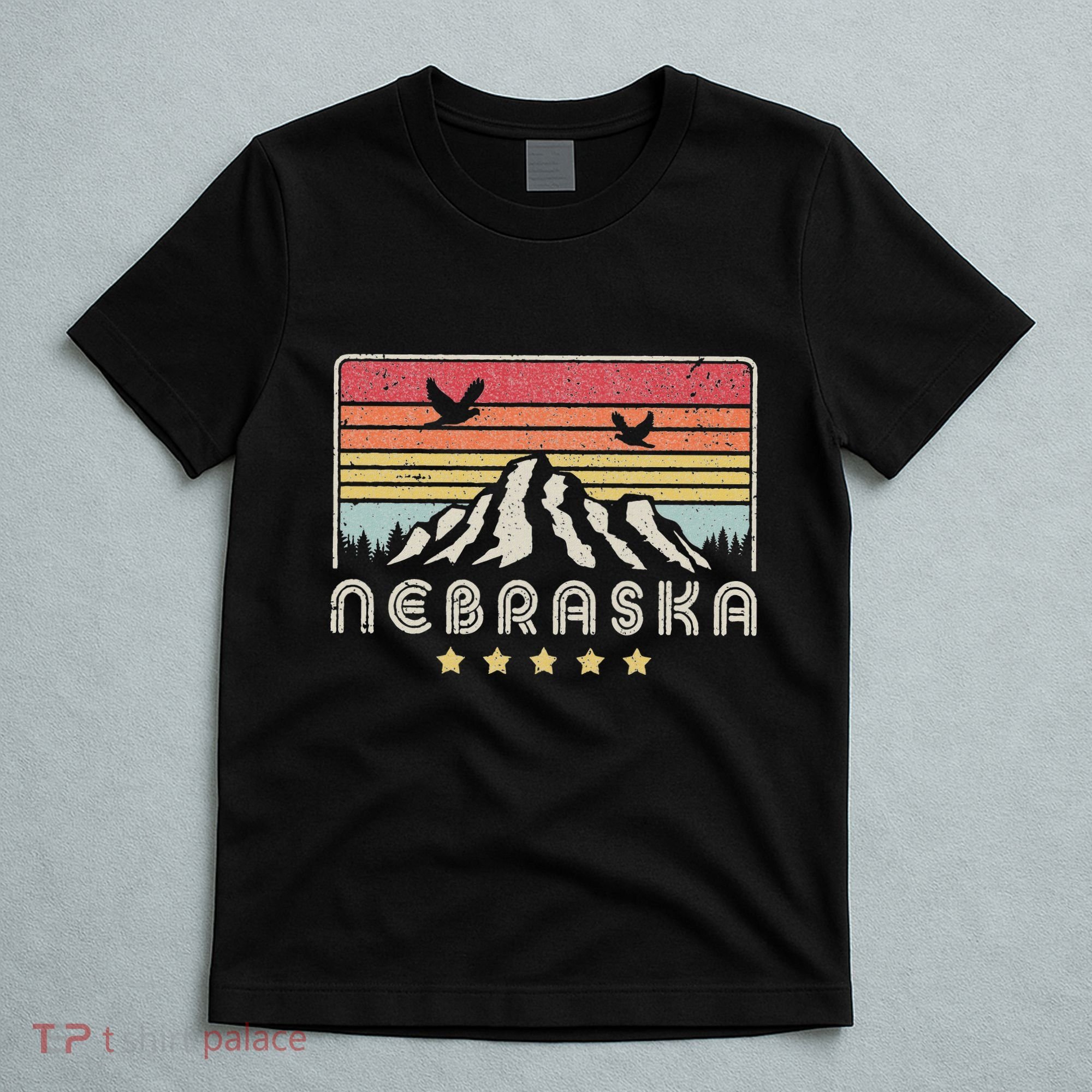 Nebraska . Retro Style Ne Usa T-Shirt