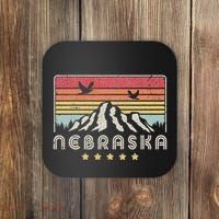 Nebraska . Retro Style Ne Usa Coaster thumb 0