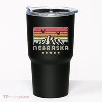 Nebraska . Retro Style Ne Usa Tumbler thumb 0
