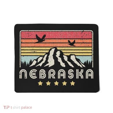 Nebraska . Retro Style Ne Usa Mousepad