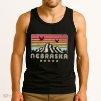 Nebraska . Retro Style Ne Usa Tank Top thumb 3