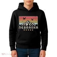 Nebraska . Retro Style Ne Usa Kids Hoodie thumb 4