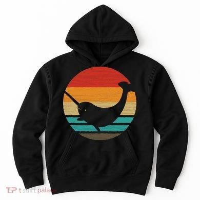 Narwhal Retro Style Vintage Hoodie