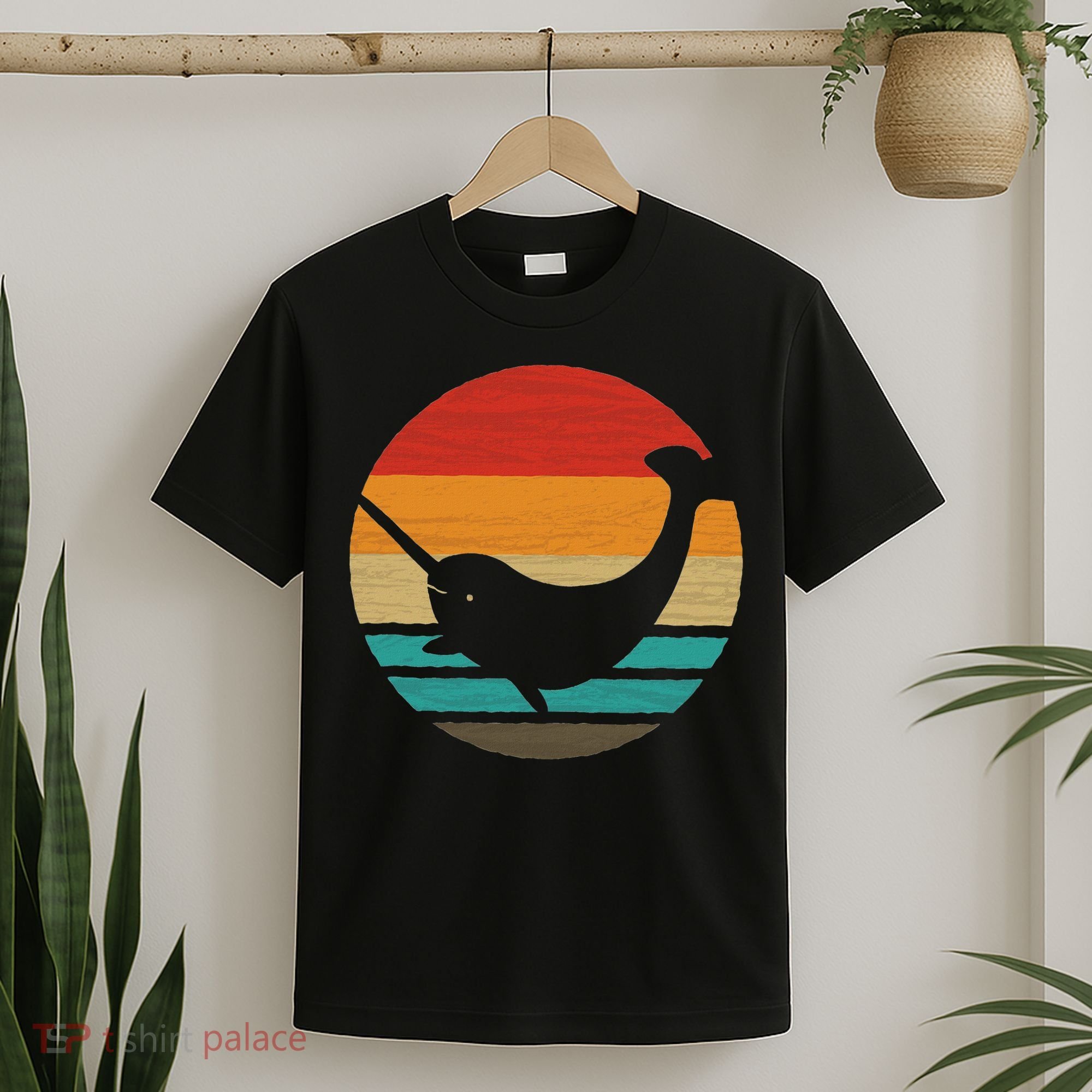 Narwhal Retro Style Vintage T-Shirt