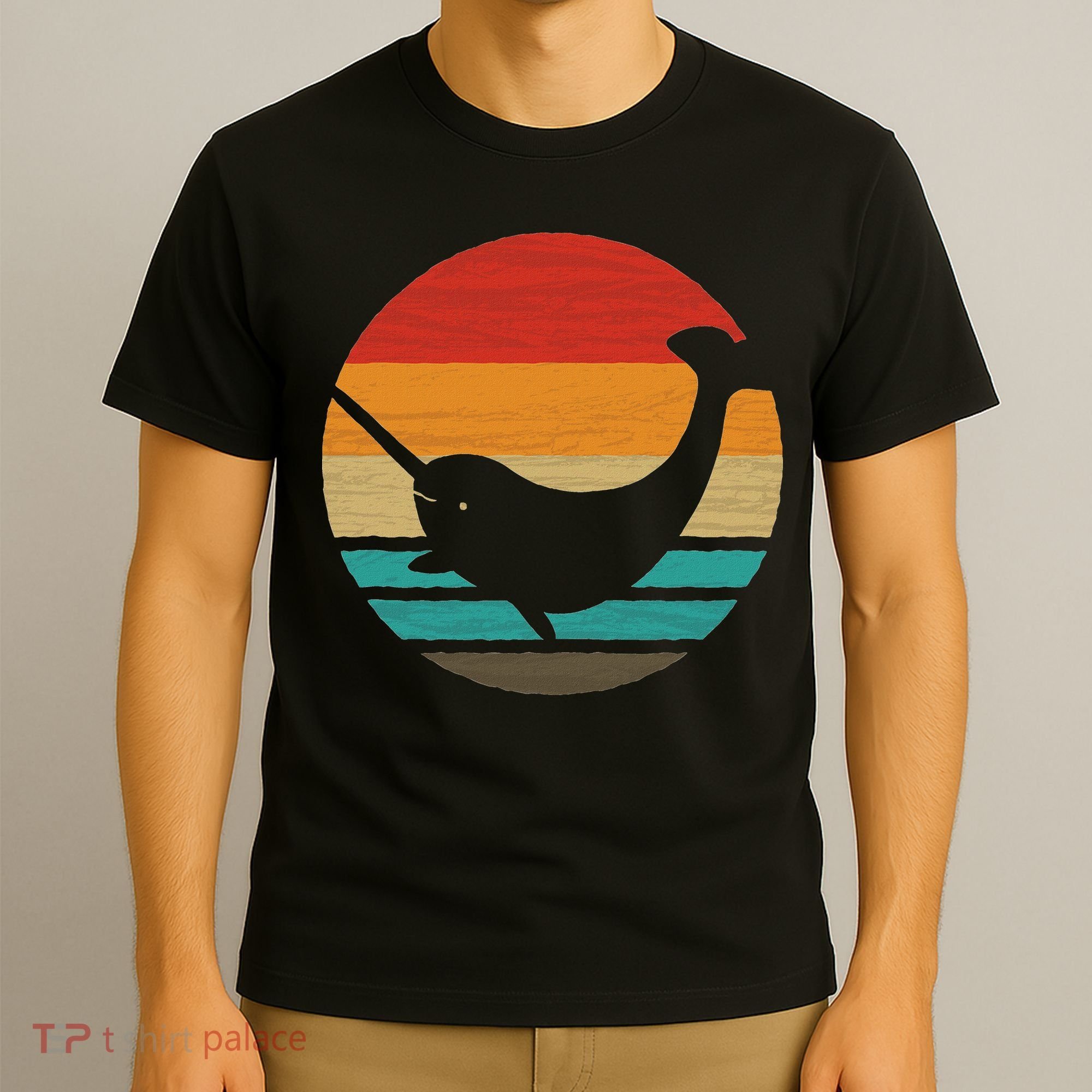 Narwhal Retro Style Vintage T-Shirt