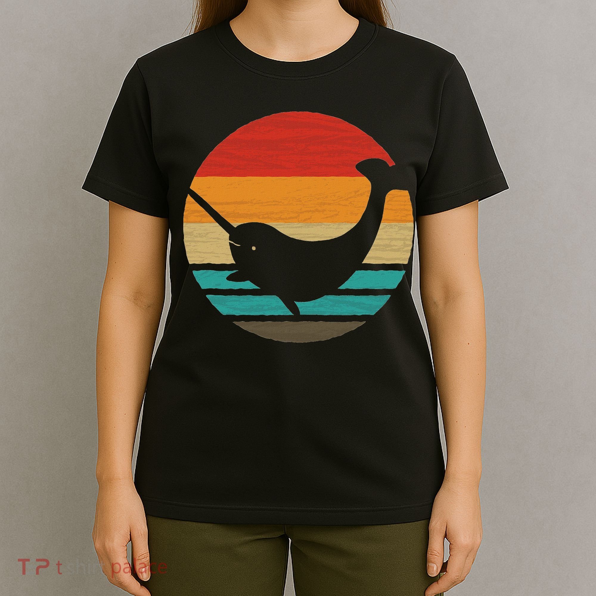 Narwhal Retro Style Vintage T-Shirt