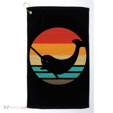 Narwhal Retro Style Vintage Golf Towel