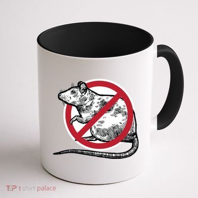 No Rat Sign Stop Snitching Pest Control Cool Novelty Funny Gift Funny Gift Coffee Mug back