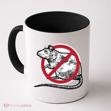 No Rat Sign Stop Snitching Pest Control Cool Novelty Funny Gift Funny Gift Coffee Mug