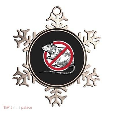 No Rat Sign Stop Snitching Pest Control Cool Novelty Funny Gift Funny Gift Ornament
