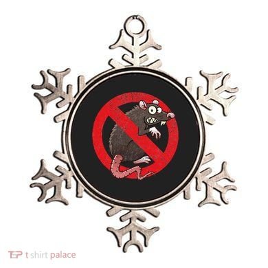 No Rats Union Pest Control Rat Sign Gag No Rats Allowed Ornament