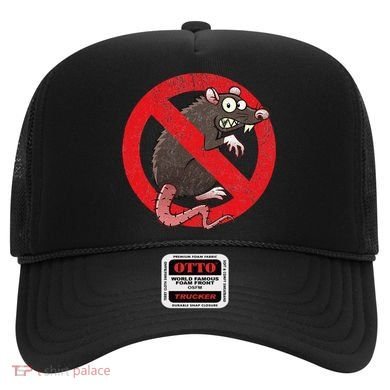 No Rats Union Pest Control Rat Sign Gag No Rats Allowed Hat