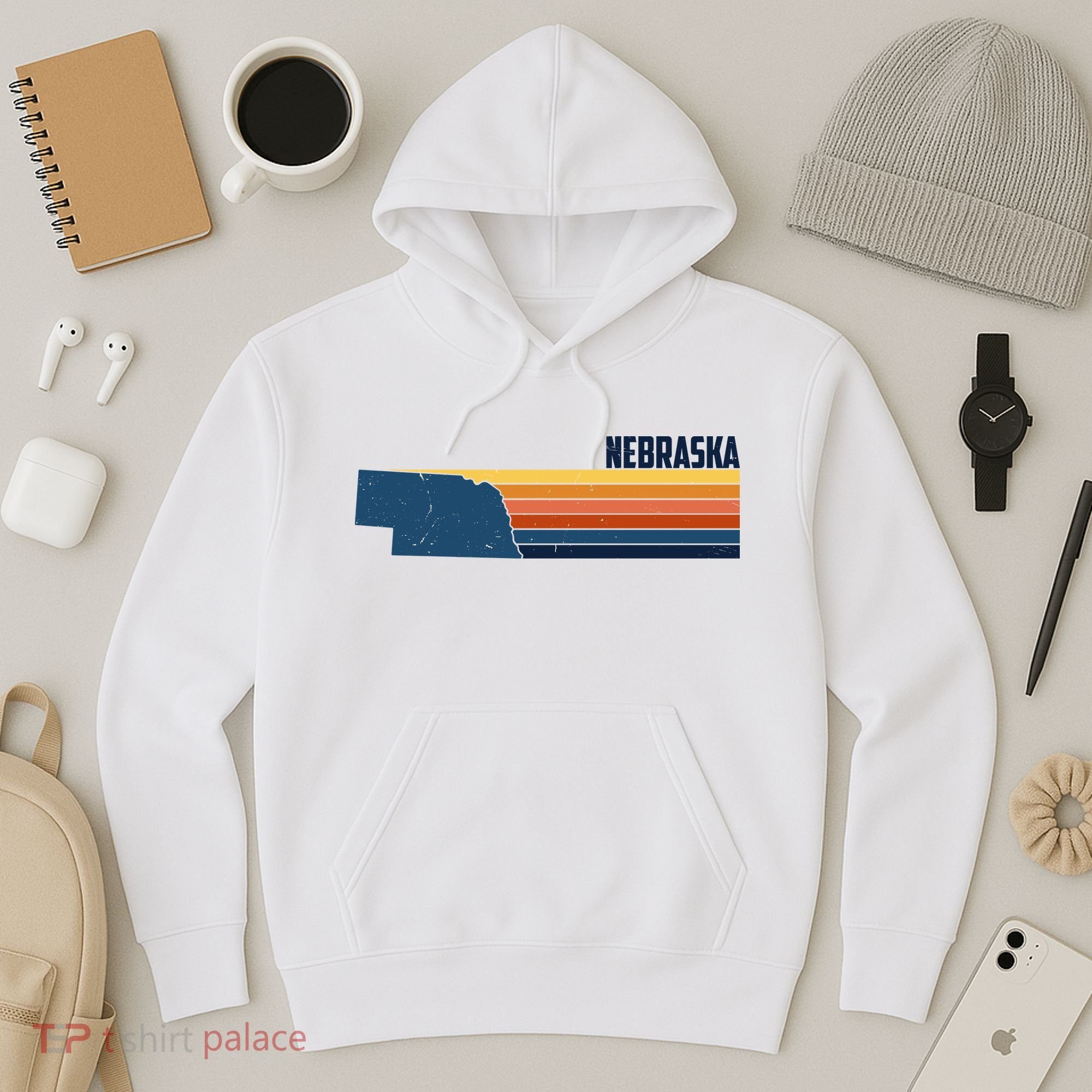 Nebraska Retro United States Hoodie