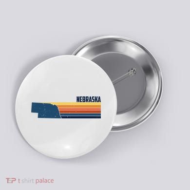 Nebraska Retro United States Button