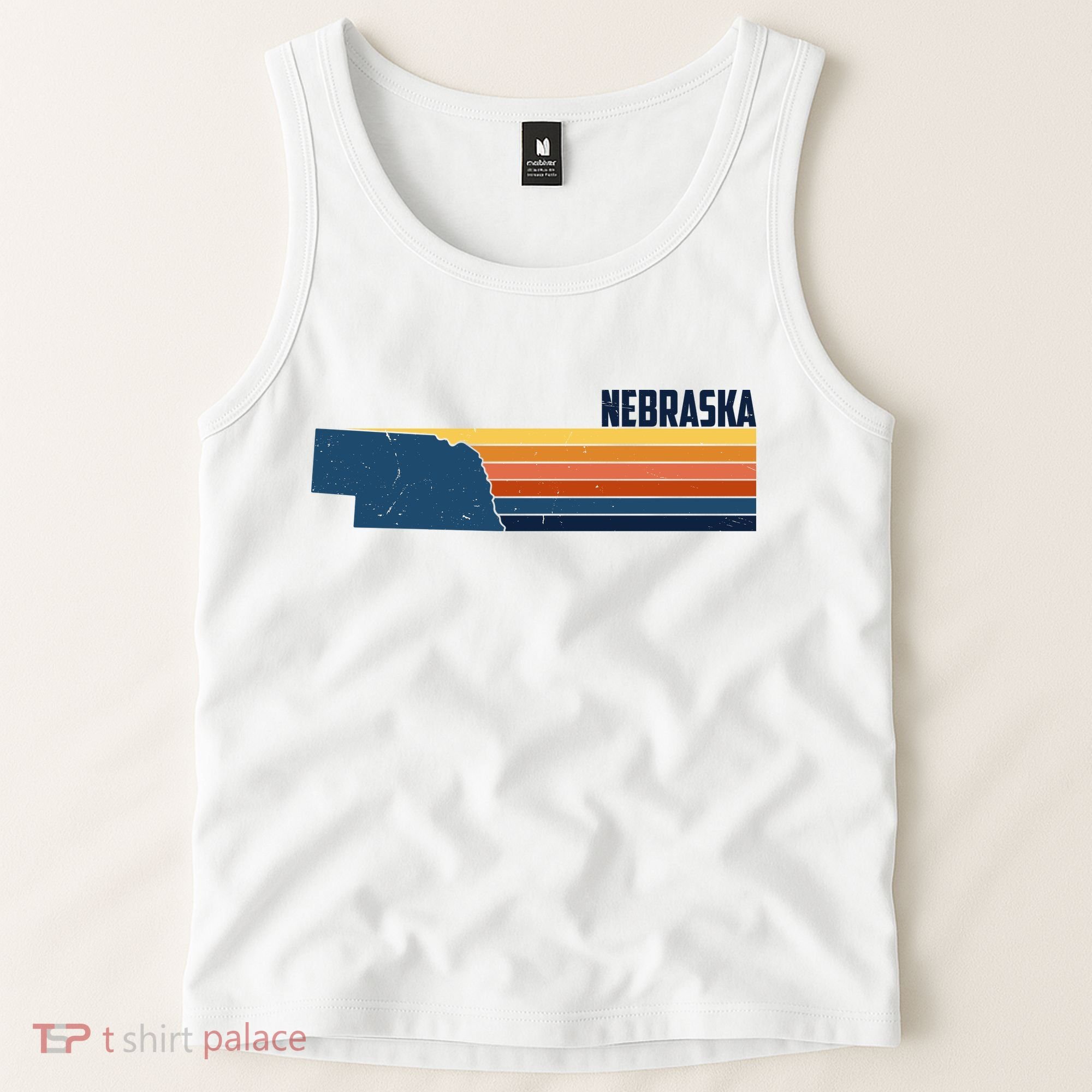 Nebraska Retro United States Tank Top