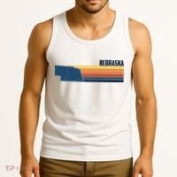 Nebraska Retro United States Tank Top thumb 3