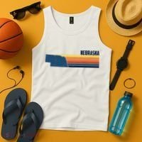Nebraska Retro United States Tank Top thumb 4
