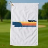 Nebraska Retro United States Golf Towel thumb 1