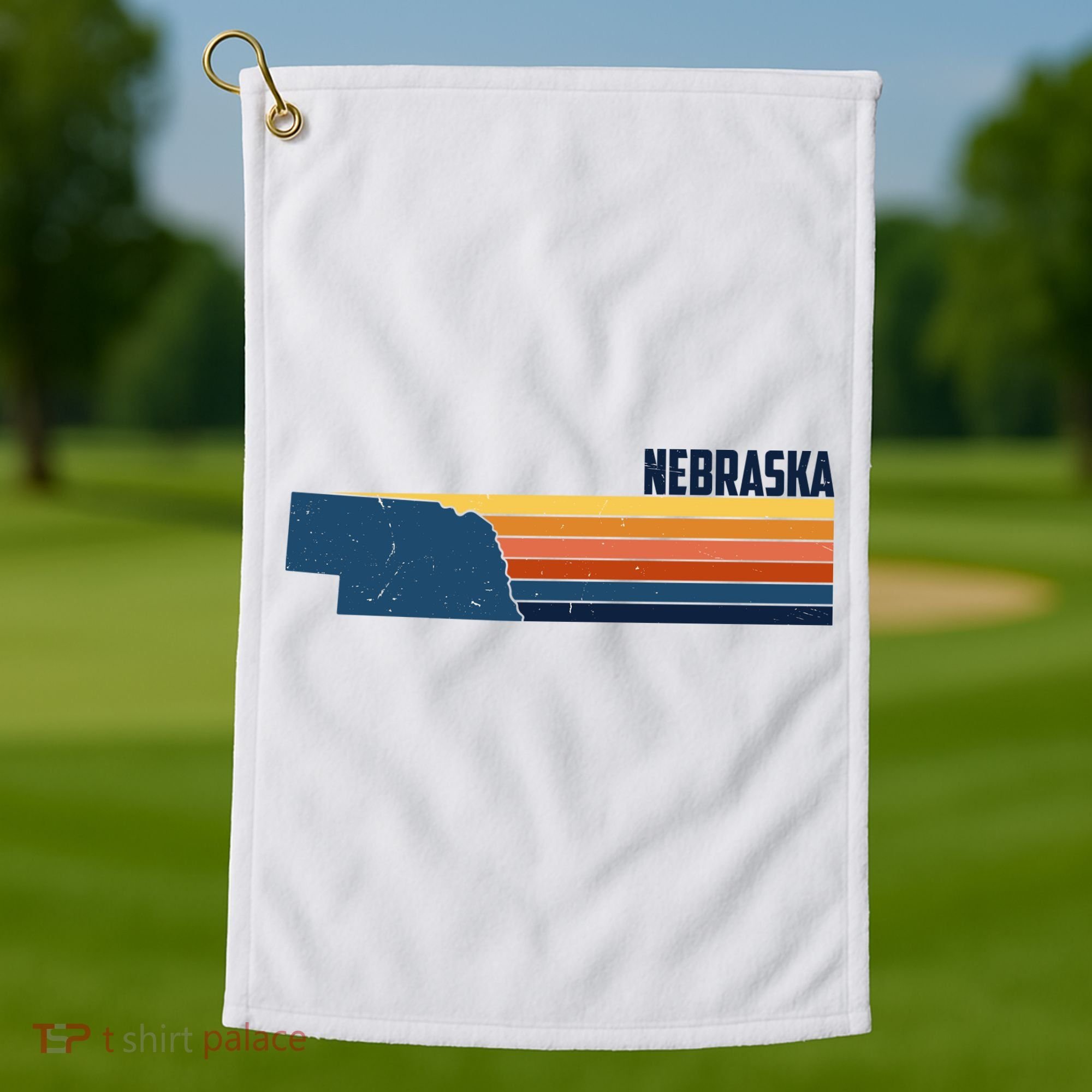 Nebraska Retro United States Golf Towel