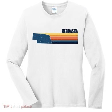Nebraska Retro United States Women's Long Sleeve Shirt